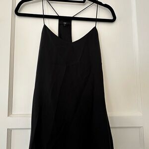 Black Silk Slip Top